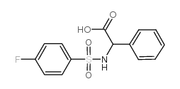 2-([(4-氟苯基)磺酰基]氨基)-2-苯乙酸结构式