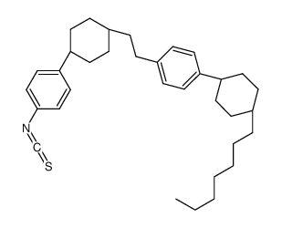 1-[4-(反式-4-庚基环己基)苯基]-2-[反式-4-(4-异硫代氰酰基苯基)环己基]乙烷结构式