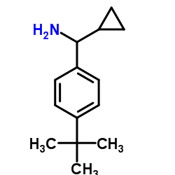 1-Cyclopropyl-1-[4-(2-methyl-2-propanyl)phenyl]methanamine结构式