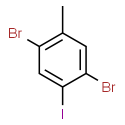 1,4-二溴-2-碘-5-甲苯结构式