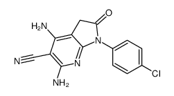 4,6-diamino-1-(4-chlorophenyl)-2-oxo-3H-pyrrolo[2,3-b]pyridine-5-carbonitrile Structure