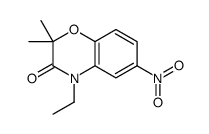 4-ethyl-2,2-dimethyl-6-nitro-1,4-benzoxazin-3-one结构式