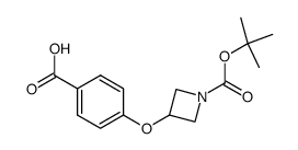 4-[1-[(2-甲基丙-2-基)氧羰基]氮杂环丁烷-3-基]氧苯甲酸结构式