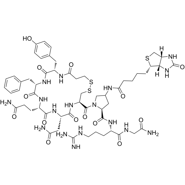 Biotinyl-(Arg8)-Vasopressin trifluoroacetate salt结构式