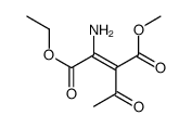 1-O-ethyl 4-O-methyl 3-acetyl-2-aminobut-2-enedioate结构式