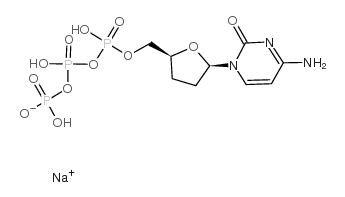 2',3'-二脱氧胞苷5'-三磷酸钠盐结构式
