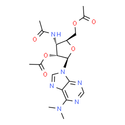 3'-(Acetylamino)-3'-deoxy-N,N-dimethyladenosine 2',5'-diacetate structure