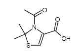 3-acetyl-2,3-dihydro-2,2-dimethyl-1,3-thiazole-4-carboxylic acid结构式