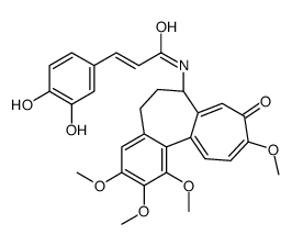 (E)-3-(3,4-dihydroxyphenyl)-N-[(7S)-1,2,3,10-tetramethoxy-9-oxo-6,7-dihydro-5H-benzo[a]heptalen-7-yl]prop-2-enamide Structure