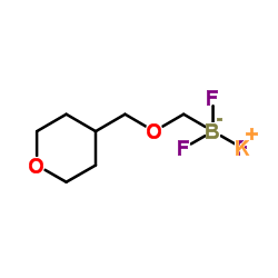 Potassium trifluoro[(tetrahydro-2H-pyran-4-ylmethoxy)methyl]borate(1-) Structure