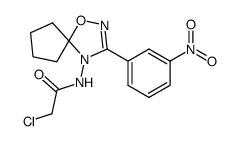 2-chloro-N-(3-(3-nitrophenyl)-1-oxa-2,4-diazaspiro[4.4]non-2-en-4-yl)acetamide Structure
