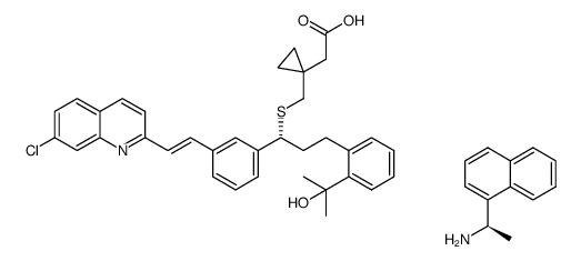 montelukast (R)-(+)-1-(1-naphthyl)ethylamine salt结构式