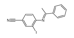 3-iodo-4-((1-phenylethylidene)amino)benzonitrile Structure