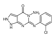 5-amino-6-(2-chloroanilino)-1H-pyrazolo[3,4-d]pyrimidin-4-one结构式