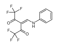 3-(anilinomethylidene)-1,1,1,5,5,5-hexafluoropentane-2,4-dione结构式