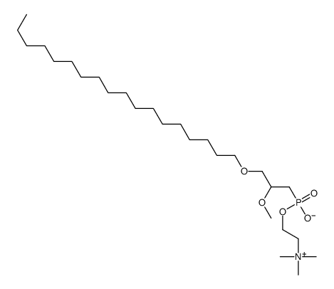 (2-methoxy-3-octadecyloxy)propyl-1-phosphocholine结构式