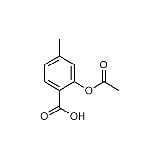 2-乙酰氧基-4-甲基苯甲酸结构式