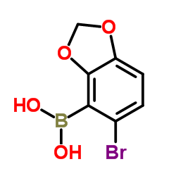 5-Bromobenzo[1,3]dioxole-4-boronic acid Structure