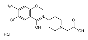 2-[4-[(4-amino-5-chloro-2-methoxybenzoyl)amino]piperidin-1-yl]acetic acid,hydrochloride Structure