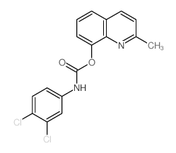 Carbanilic acid, 3,4-dichloro-, 2-methyl-8-quinolyl ester(8CI) Structure