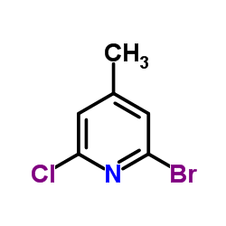 2-溴-6-氯-4-甲基吡啶结构式