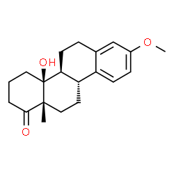 (8α,9β)-14β-Hydroxy-3-methoxy-D-homoestra-1,3,5(10)-trien-17a-one Structure