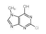 6H-Purin-6-one,2-chloro-1,7-dihydro-7-methyl- Structure