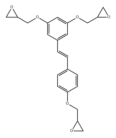 Oxirane, 2,2'-[[5-[(1E)-2-[4-(2-oxiranylmethoxy)phenyl]ethenyl]-1,3-phenylene]bis(oxymethylene)]bis- Structure