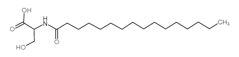 N-十六碳酰-L-丝氨酸结构式