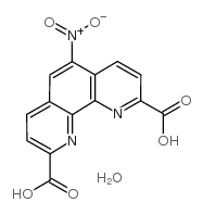 5-硝基邻二氮杂菲-2,9-二羧酸一水合物结构式