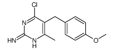 4-氯-5-(4-甲氧基苄基)-6-甲基嘧啶-2-胺结构式