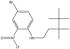 4-溴-N-(2-(叔-丁基二甲基甲硅烷基)乙基)-2-硝基苯胺结构式