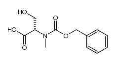 N-benzyloxycarbonyl-N-methyl-L-serine Structure