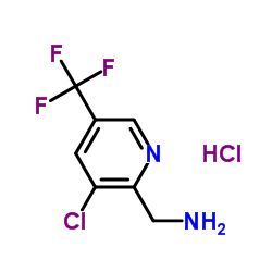 [3-氯-5-(三氟甲基)-2-吡啶]甲胺盐酸盐结构式