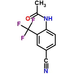 4-氰基－2－(三氟甲基)N-乙酰苯胺结构式