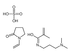 N-[3-(dimethylamino)propyl]-2-methylprop-2-enamide,1-ethenylpyrrolidin-2-one,sulfuric acid Structure