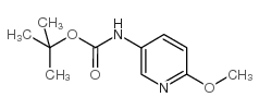 N-(6-甲氧基-3-吡啶基)氨基甲酸叔丁酯结构式