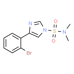 N,N-二甲基-4-(2-溴苯基)咪唑-1-磺酰胺结构式