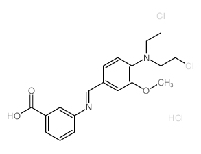 Benzoic acid, m-[[4-[bis (2-chloroethyl)amino]-3-methoxybenzylidene]amino]-, monohydrochloride picture