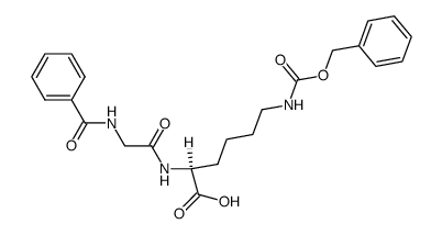 Nε-benzoyloxycarbonyl-Nα-hippuroyl-L-lysine结构式