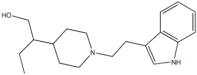 β-Ethyl-1-[2-(1H-indol-3-yl)ethyl]piperidine-4-ethanol结构式