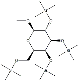 Methyl 2-O,3-O,4-O,6-O-tetrakis(trimethylsilyl)-β-D-galactopyranoside structure