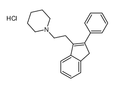 1-[2-(2-phenyl-3H-inden-1-yl)ethyl]piperidine,hydrochloride Structure