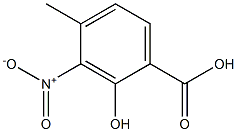 2-Hydroxy-4-methyl-3-nitro-benzoic acid结构式