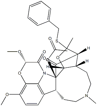 19-(Benzylthio)-11-methoxydichotine (neutral)2-acetate Structure