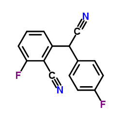 2-(2-CYANO-3-FLUOROPHENYL)-2-(4-FLUOROPHENYL)ACETONITRIL结构式