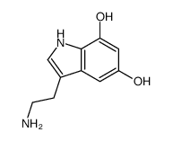 3-(2-Aminoethyl)-1H-indole-5,7-diol结构式