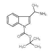 3-(1-氨基乙基)-吲哚-1-羧酸叔丁酯结构式