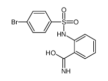 2-(((4-溴苯基)磺酰基)氨基)苯甲酰胺结构式