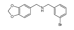 N-(1,3-benzodioxol-5-ylmethyl)-1-(3-bromophenyl)methanamine Structure